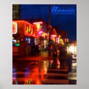 Lights on Broadway, Nashville, Tennessee - Poster