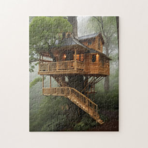 lights on in tree house jigsaw puzzle
