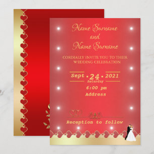 Lights red invitation