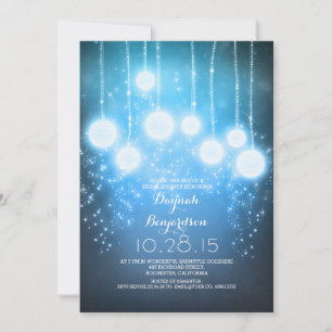 lights romantic rustic bridal shower invites