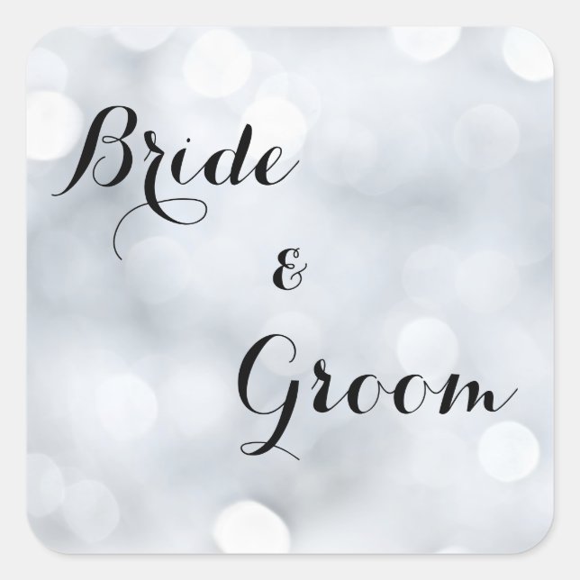 Lights Snow Glitter Sparkle Silver Sticker (Front)