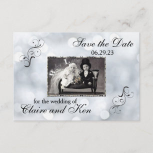 Lights Snow Glitter Sparkles - 3x5 Save the Date