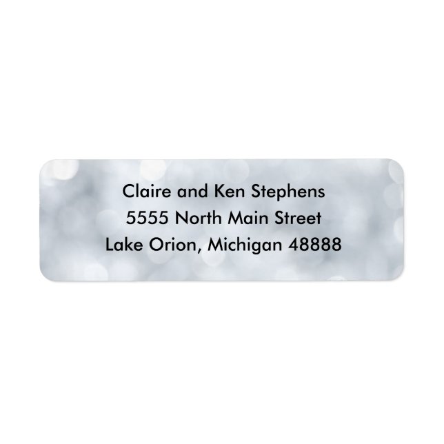 Lights Snow Glitter Sparkles-Return Address Labels (Front)