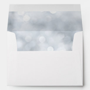Lights Snow White Glitter Sparkle Envelope