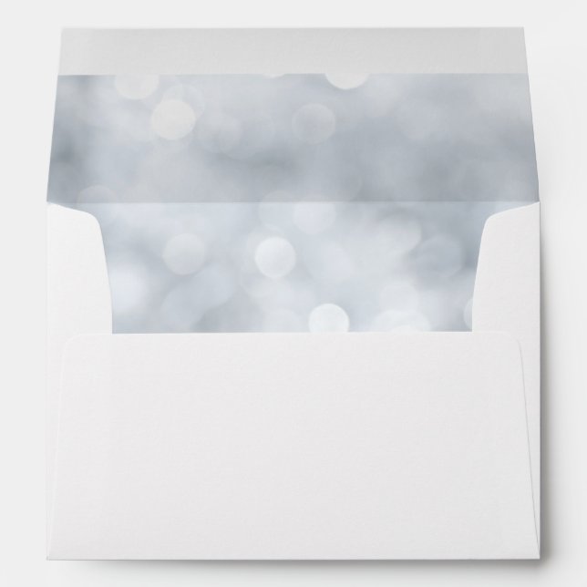 Lights Snow White Glitter Sparkle Envelope (Back (Bottom))