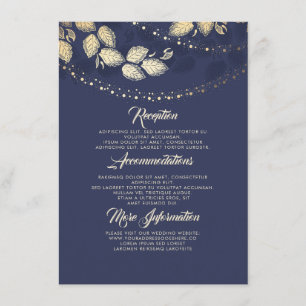 Lights Tree Leaves Elegant Wedding Details Insert