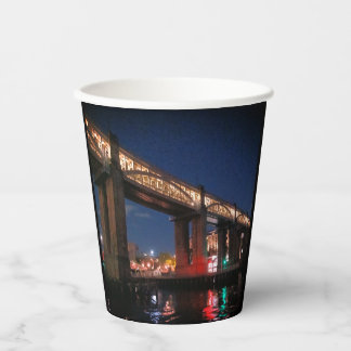 Lights under the bridge paper cups