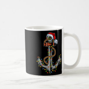 Lights Xmas Santa Boating Sailing Anchor Christmas Coffee Mug