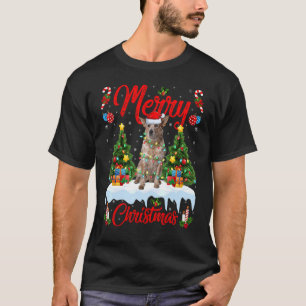 Lights Xmas Tree Santa Australian Cattle Dog Chris T-Shirt