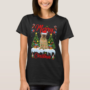 Lights Xmas Tree Santa Brussels Griffon Dog Christ T-Shirt