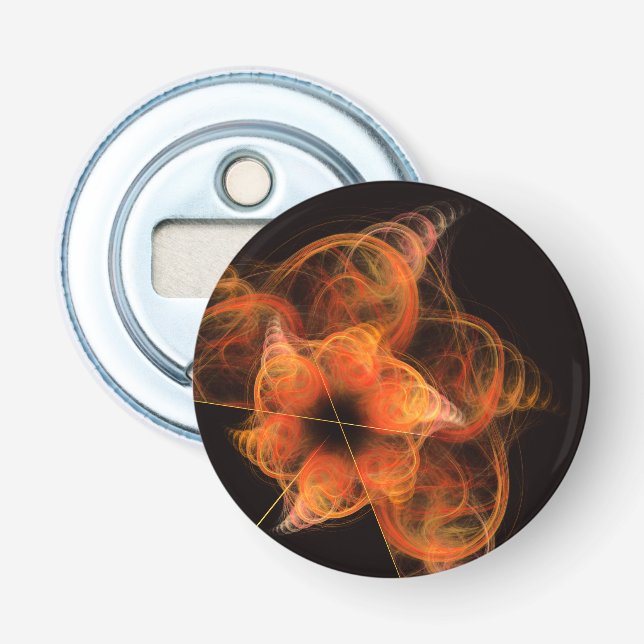 Lightworks Abstract Art Button Bottle Opener (Front)
