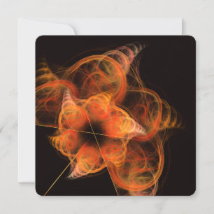 Lightworks Abstract Art Fractal of Fiery Energy Invitation