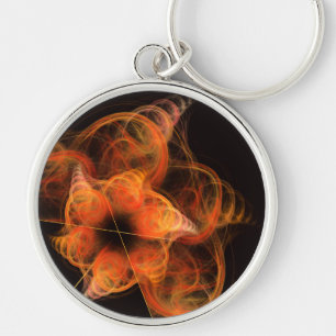 Lightworks Abstract Art Fractal of Fiery Energy Key Ring