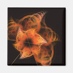 Lightworks Abstract Art Fractal of Fiery Energy Magnet
