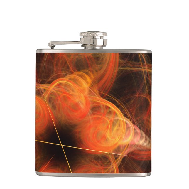 Lightworks Abstract Art Hip Flask (Front)
