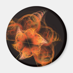 Lightworks Abstract Art Round Magnet