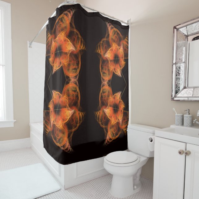 Lightworks Abstract Art Shower Curtain (In Situ)