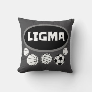 Ligma Balls Funny Meme and Sarcastic Gaming Humour Cushion