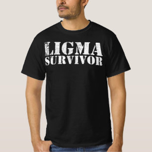 Ligma Survivor - Dank Meme Red Box Logo T-Shirt