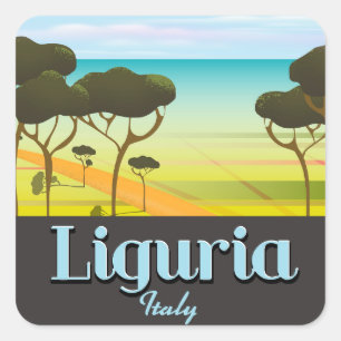 Liguria Italytravel poster Square Sticker
