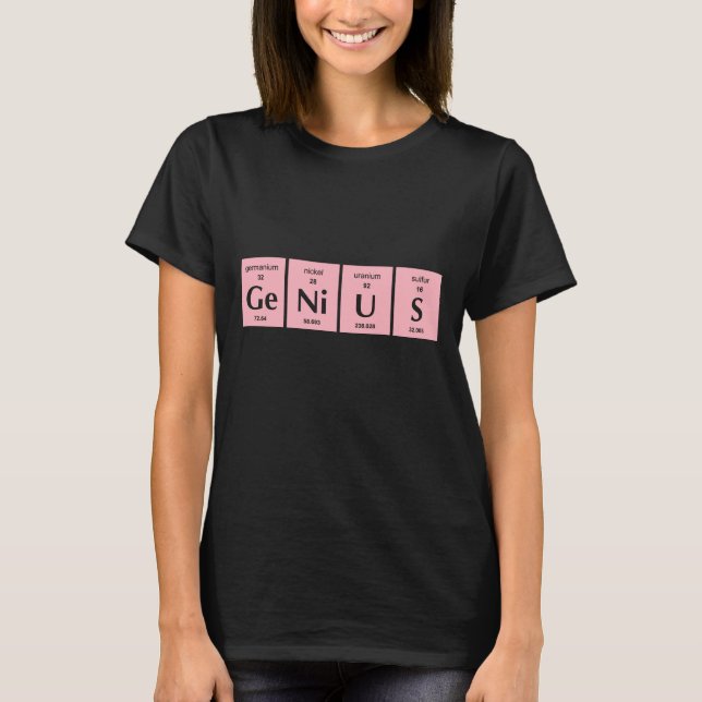 Liht pink chemistry element of genius T-Shirt (Front)