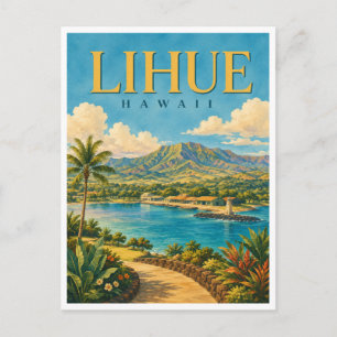 Lihue Hawaii Nawiliwili Harbour GeoSaga Postcard