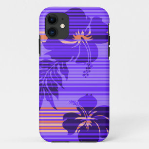 Lihue Hibiscus Stripe Hawaiian iPhone 5Cases iPhone 11 Case