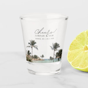 Lihue Kauai Photo Wedding Favour Cheers Shot Glass
