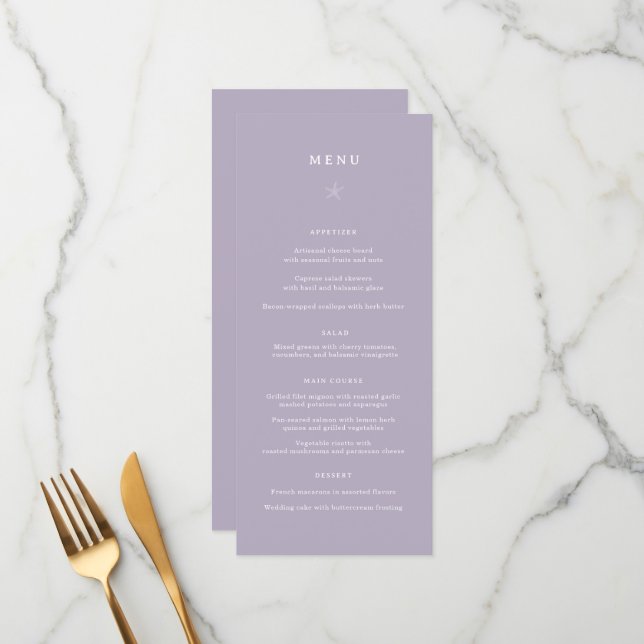 Lihue Wedding Dinner Menu (Front/Back In Situ)