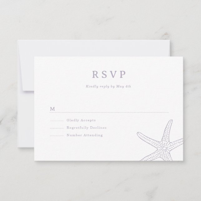 Lihue Wedding RSVP Card (Front)