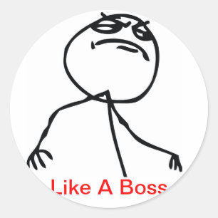 Like a Boss Classic Round Sticker