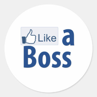 Like a Boss Classic Round Sticker