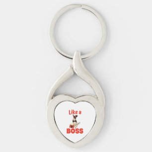 Like A Boss German Shepherd Key Ring