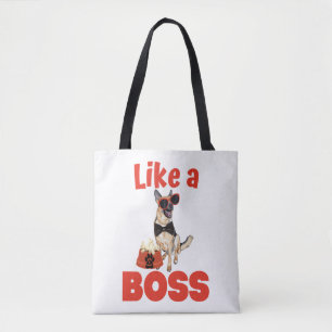 Like A Boss German Shepherd Tote Bag