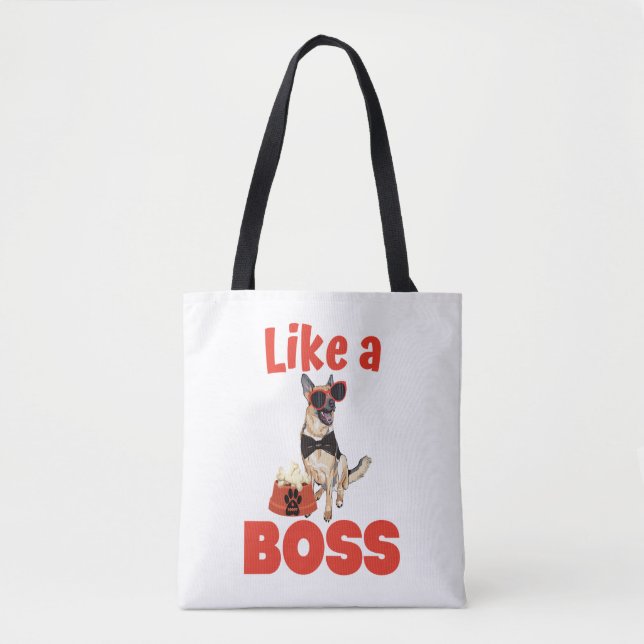 Like A Boss German Shepherd  Tote Bag (Front)