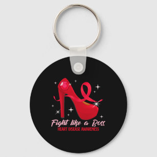 Like A Boss Heart Health Heart Disease Awareness  Key Ring