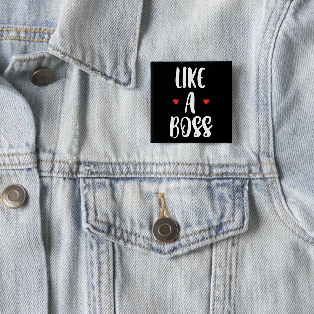 Like A Boss | Hearts 15 Cm Square Badge (In Situ)