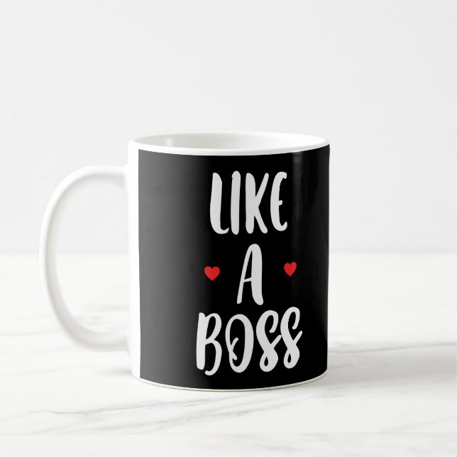 Like A Boss | Hearts Coffee Mug (Left)