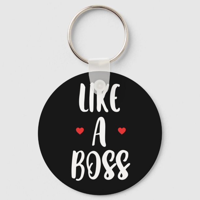 Like A Boss | Hearts Key Ring (Front)