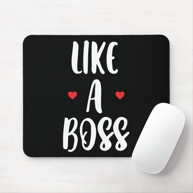 Like A Boss | Hearts Mouse Pad (With Mouse)