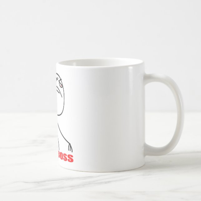 like a boss internet meme comic rage coffee mug (Right)