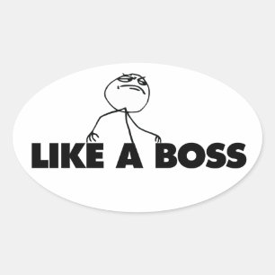 Like a BOSS Oval Sticker