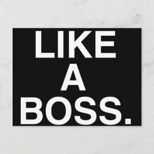 Like A Boss postcard