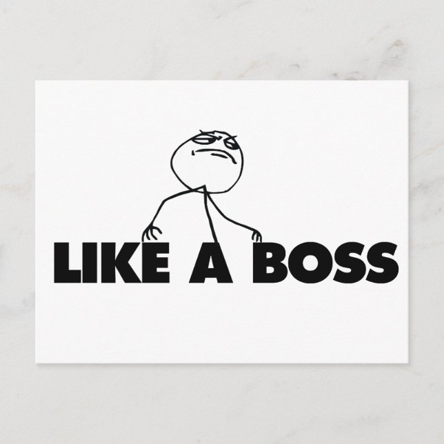 Like a BOSS Postcard (Front)