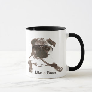 Like a Boss Pug Mug