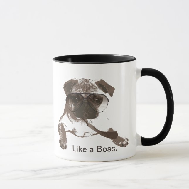 Like a Boss Pug Mug (Right)