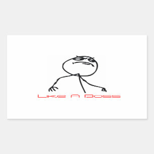 Like a Boss Rectangular Sticker