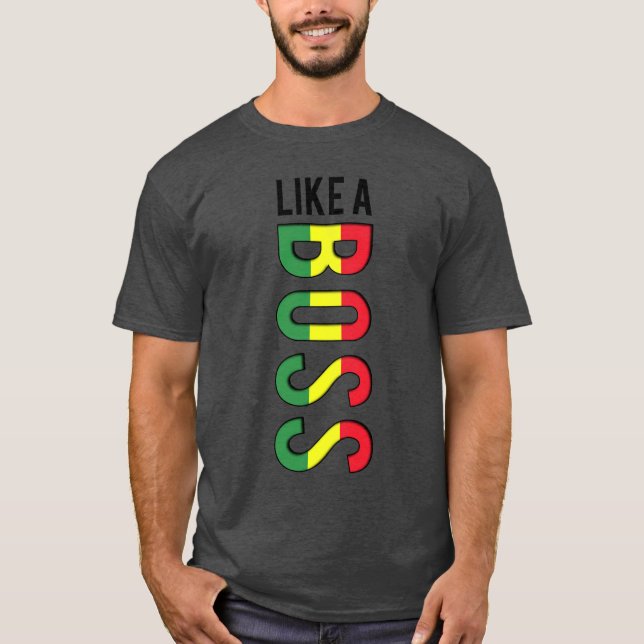 LIKE a BOSS reggae colours T-Shirt (Front)