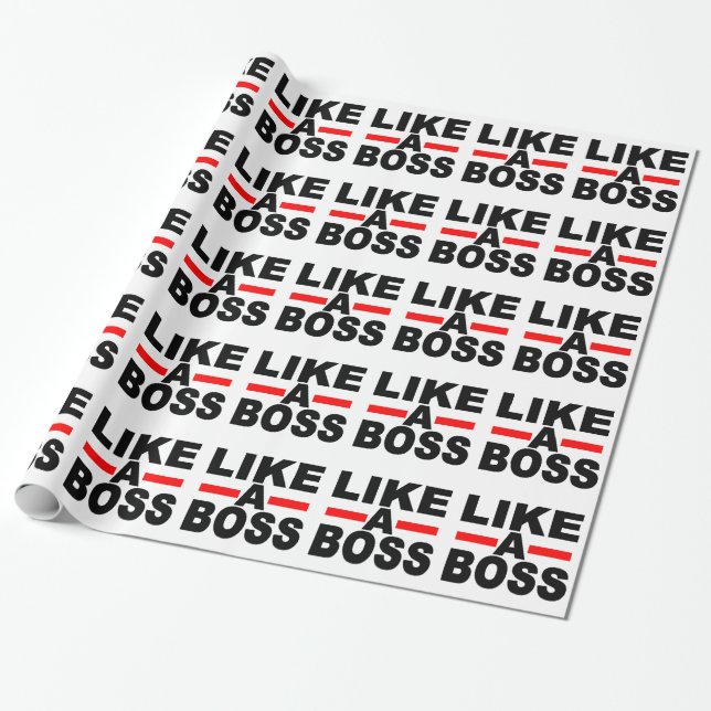 Like a Boss Wrapping Paper (Unrolled)