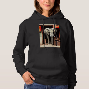 like a bull in a china shop saying pun elephant b hoodie